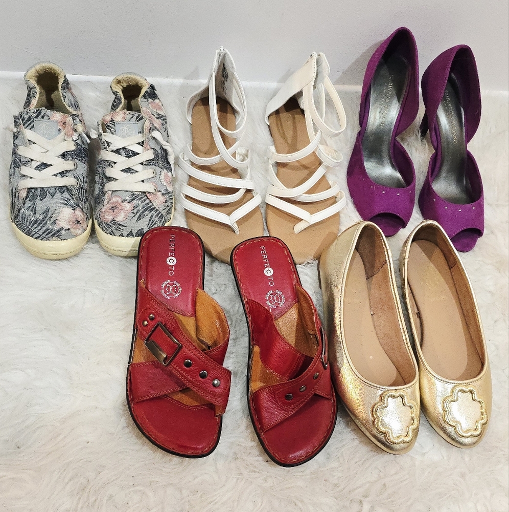 🔥 US Size 7 Bundle of 5 Pairs Women's Shoes - Flats,
